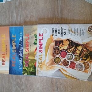 Real Simple Magazine Lot of 4 Issues Cooking, Spa, Health, and Lifestyle